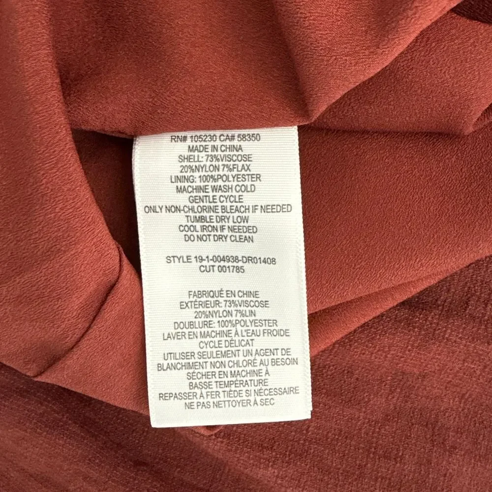 Joie Tanika Terracotta/Rust Halter Dress size Medium - Picture 8 of 10